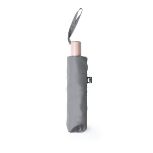 RPET windproof manual umbrella, foldable grey