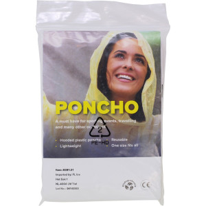 Poncho with hood neutral