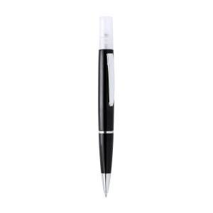 Ball pen with atomizer and cap black