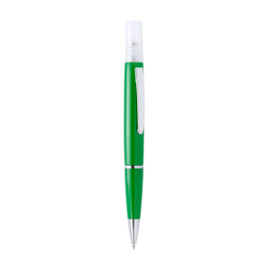 Ball pen with atomizer and cap green