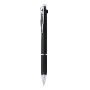 Erasable ball pen, multicolour ink, mechanical pencil black