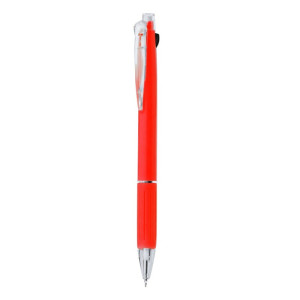 Erasable ball pen, multicolour ink, mechanical pencil red
