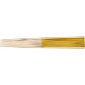 Bamboo hand fan yellow