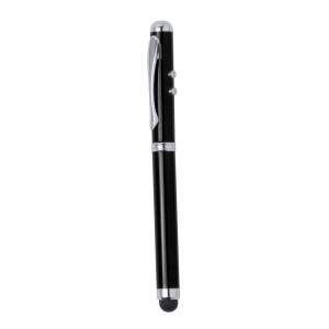 Laser pointer with LED light, ball pen, touch pen black