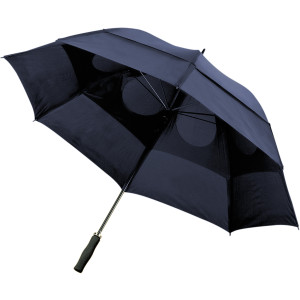 Windproof manual umbrella navy blue