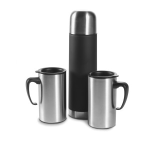 Thermos 500 ml with 2 mugs 260 ml neutral