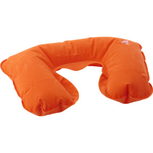 Inflatable travel pillow orange