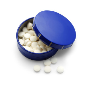 Sugar free mints navy blue