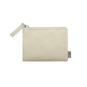 RPET key wallet, coin purse beige