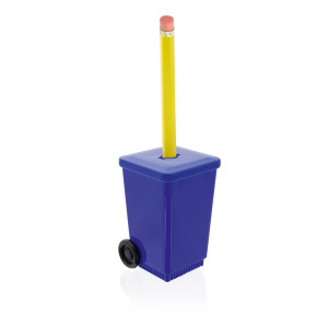 Pencil sharpener "trash can" navy blue