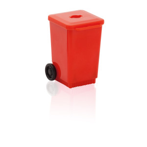 Pencil sharpener "trash can" red