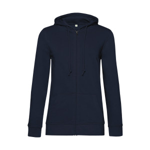 Organic Zipped Hooded /women Navy XS