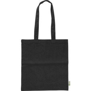 Recycled cotton shopping bag (120 gsm) Elara black