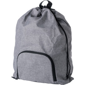 300D Two Tone foldable drawstring backpack Camilla grey