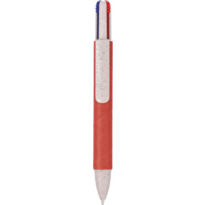 Recycled carton four-color ballpen Deborah red