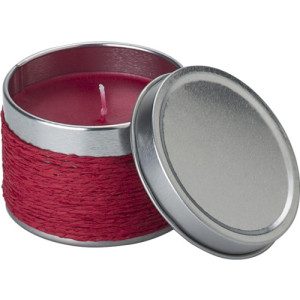 Tin with scented candle Zora red