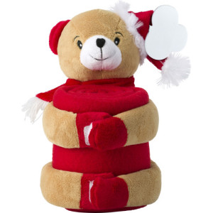 Christmas stuffed animal with blanket Andrew custom/multicolor