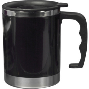 Stainless steel and AS double walled mug Gabi black