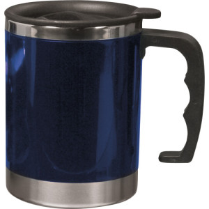 Stainless steel and AS double walled mug Gabi blue