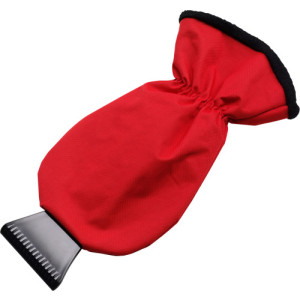 ABS ice scraper and polyester glove Ashton red