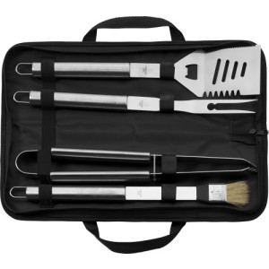 Stainless steel barbecue set Silas black
