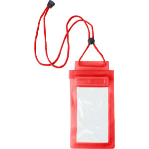 PVC pouch for mobile devices Emily red
