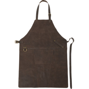 Split leather apron Nori brown