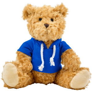 Plush teddy bear Monty blue