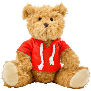 Plush teddy bear Monty red