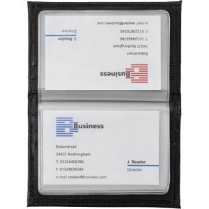 Bonded leather credit card holder Bethany black
