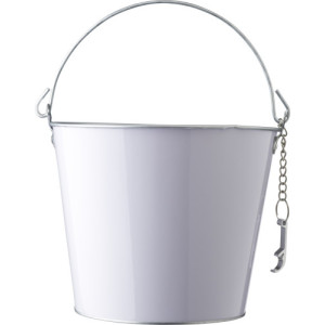 Iron and aluminium ice bucket Corey white