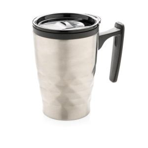 Prijenosna šalica za kavu sa geometrijskim uzorkom, crne boje