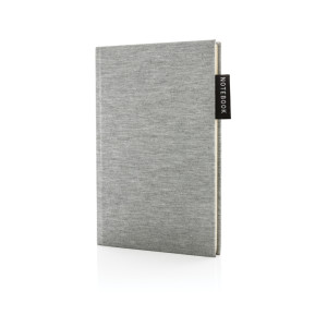 Deluxe A5 bilježnica od jersey pamuka, sive boje