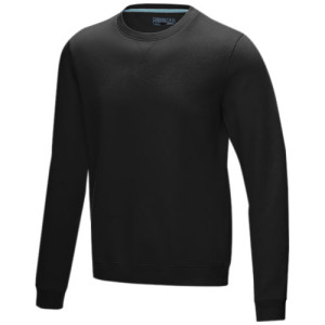Jasper men’s GOTS organic recycled crewneck sweater Solid black XS
