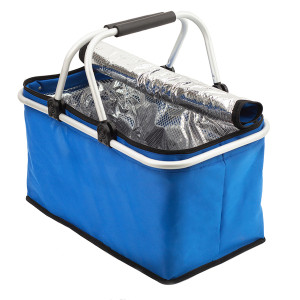 HURON insulated picnic basket, blue Blue