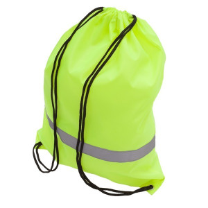 PROMO REFLECT retractable backpack with reflective strap,  yellow Yellow