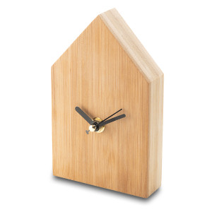 LA CASA bamboo clock, brown Brown