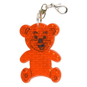 TEDDY RING reflective key ring,  orange Orange
