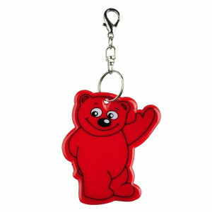 BEARY reflective key ring,  red Red