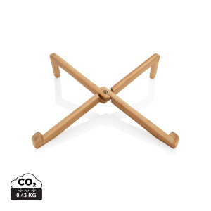 Bamboo portable laptop stand brown