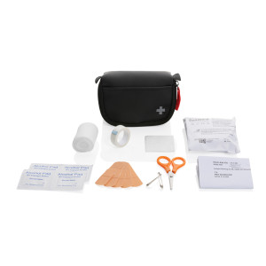 RCS recycled nubuck PU pouch first aid set mailable black