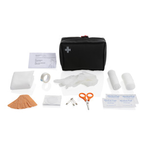 RCS recycled nubuck PU pouch first aid set black