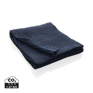 Impact AWARE™ Polylana® knitted scarf 180 x 25cm navy