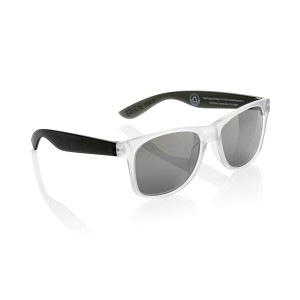 Gleam RCS recycled PC mirror lens sunglasses black, white