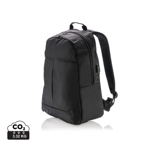 Power USB laptop backpack black