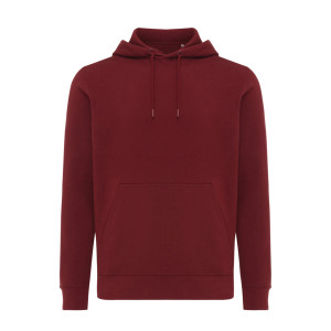 Iqoniq Rila lightweight recycled cotton hoodie burgundy