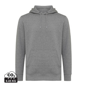Iqoniq Rila lightweight recycled cotton hoodie light heather anthracite